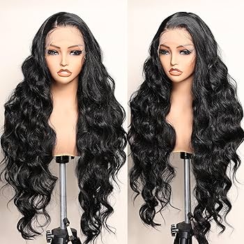Amazon.com : SOKU Black 13x6 Lace Frontal Wig 32 Inches Long